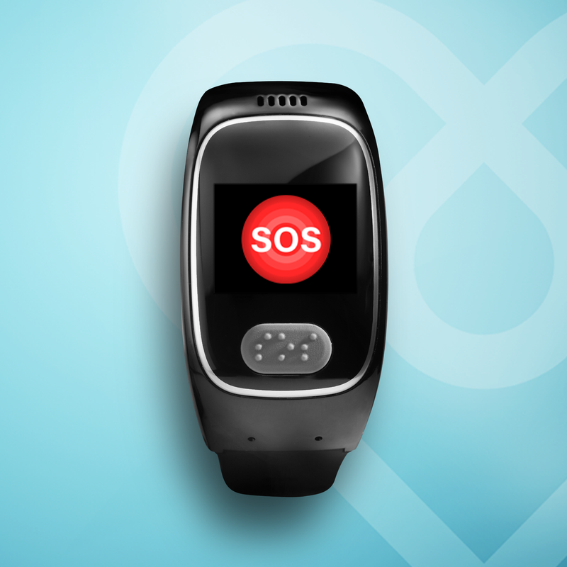 Fall Detect Button Personal Alarm Watch with Fall Detection